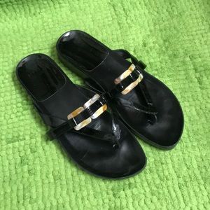 Stuart Weitzman fill flop - Black